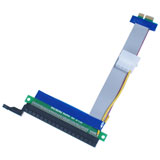 PCI-E PCI Express 1X - 16X Riser Card Flexible Ribbon Extender Cable Cord 20cm with molex power connector